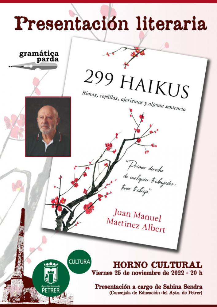 Juan Manuel Martínez, presidente de Gramática Parda, presenta su primer libro 299 Haikus