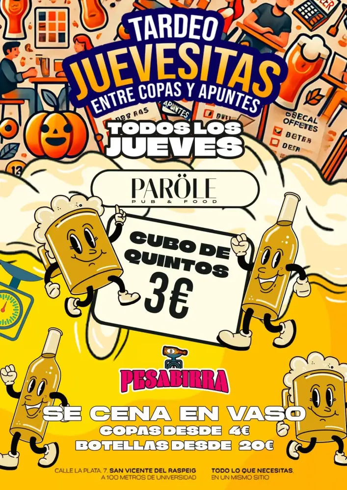 Juevesitas - Tardeö Universitario