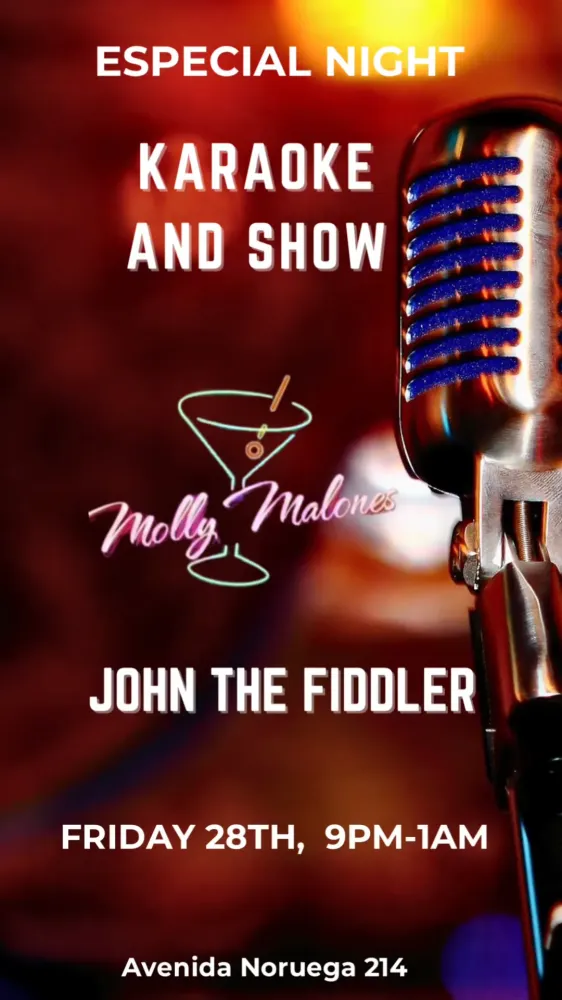Karaoke and Show with de great John The Fiddler