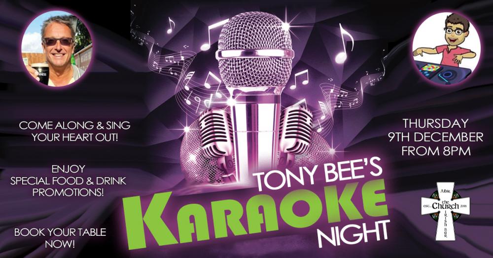 Karaoke Night with Tony Bee!