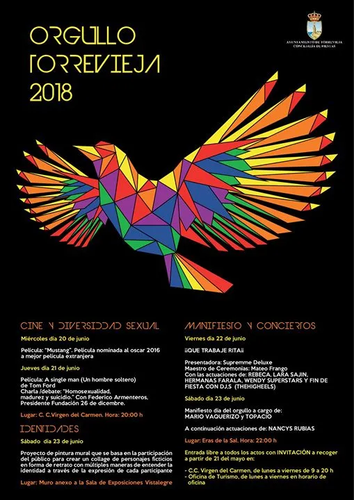 La Fiesta del Orgullo Torrevieja 2018 con Mario Vaquerizo, Topacio y Nancys Rubias