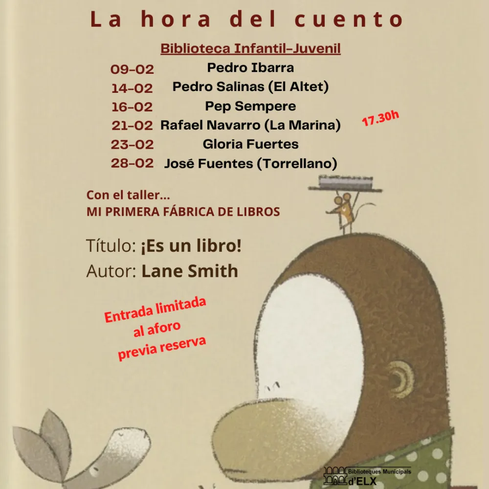 La hora del cuento, actividad familiar en la Biblioteca Infantil Pedro Ibarra