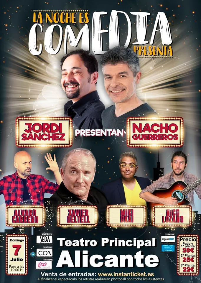 La noche es comedia presenta a Jordi Sánchez y Nacho Guerreros en Alicante