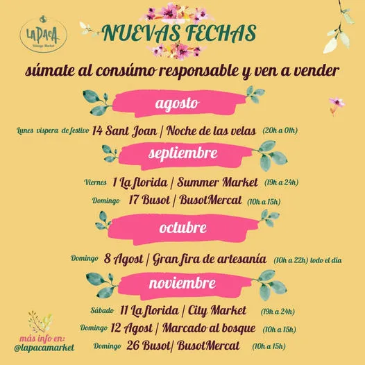 La Paca Market - Agosto-Septiembre-Ocutubre-Noviembre 2023