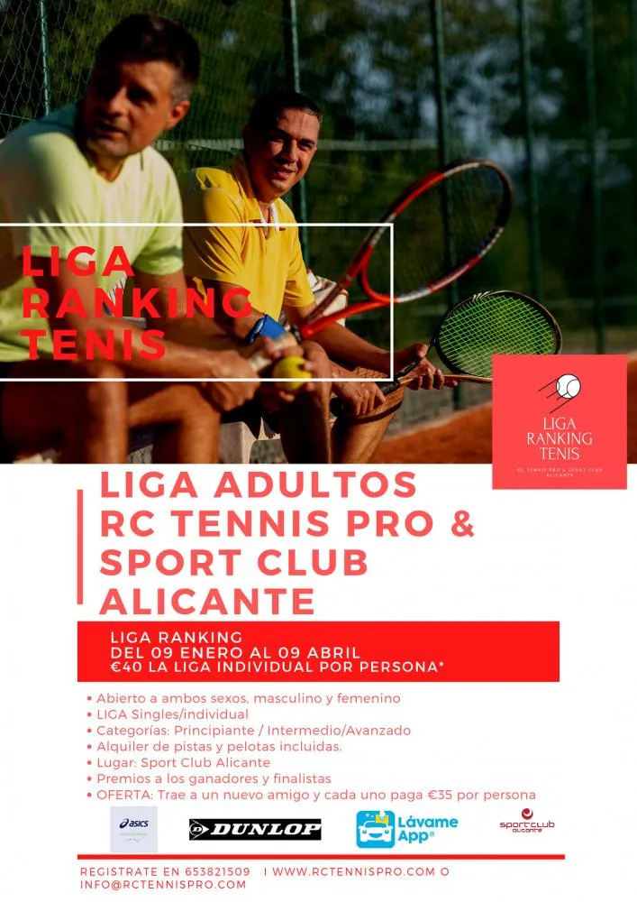 Liga de tenis ranking adultos