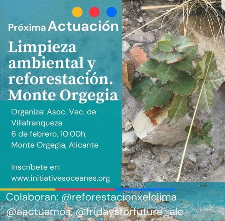 Limpieza ambiental y reforestación del Monte Orgegia