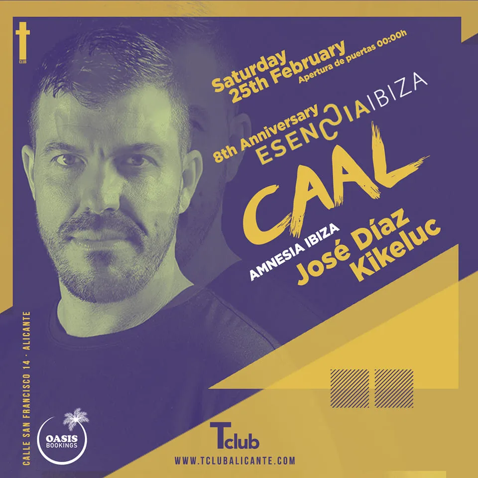 Line Up!! - TClub - 8º Aniversario Esenccia Ibiza