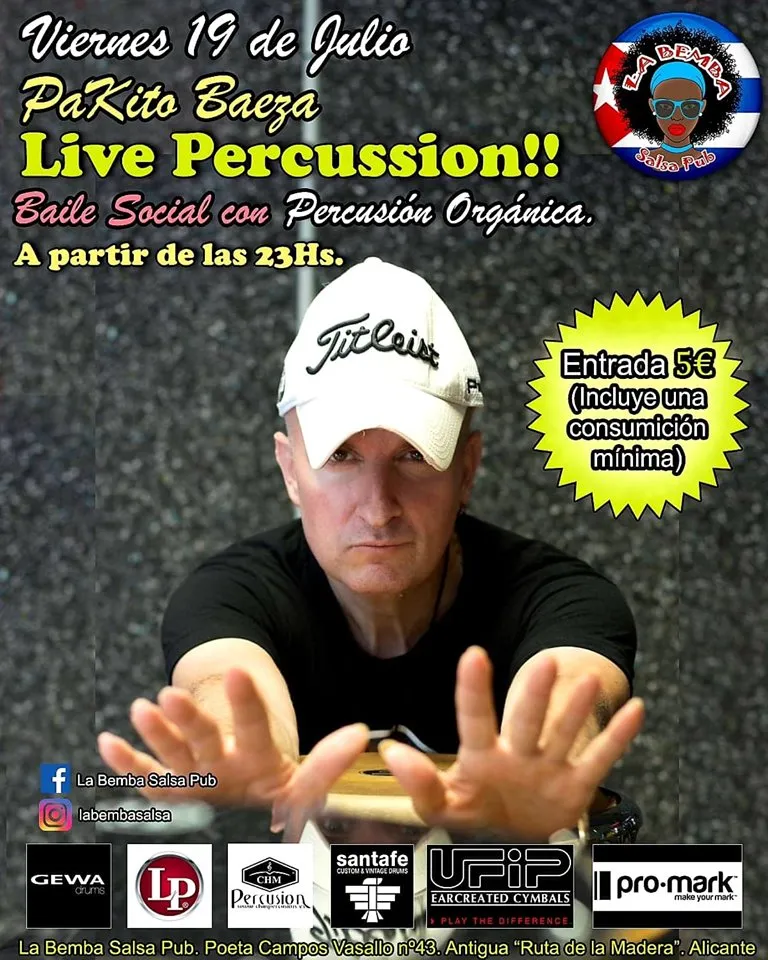Live Percussion!! con Pakito Baeza