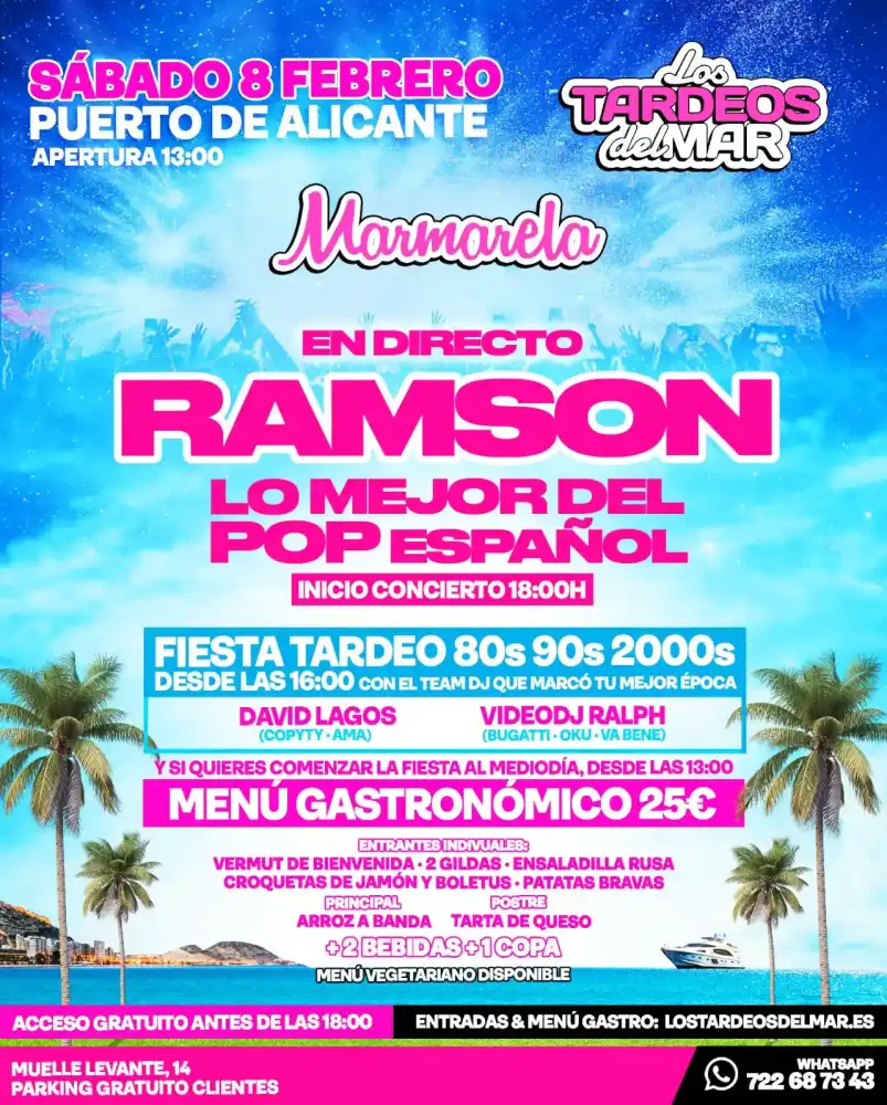 Los Tardeos del Mar: Concierto + gastro pack + tardeo