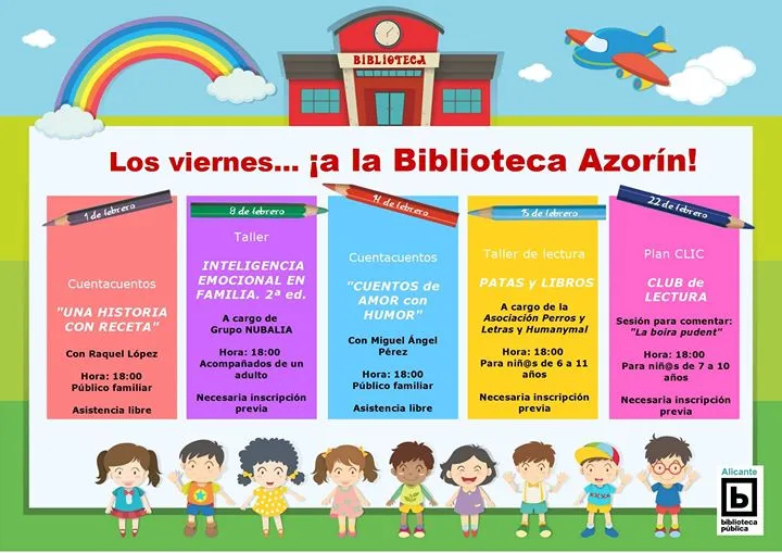 Los viernes a la Biblioteca Pública Azorín de Alicante - Febrero 2019