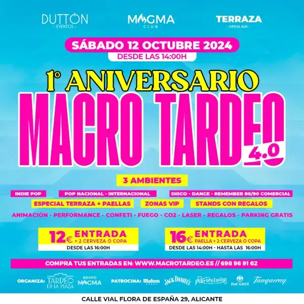 Macro Tardeo: 1º Aniversario