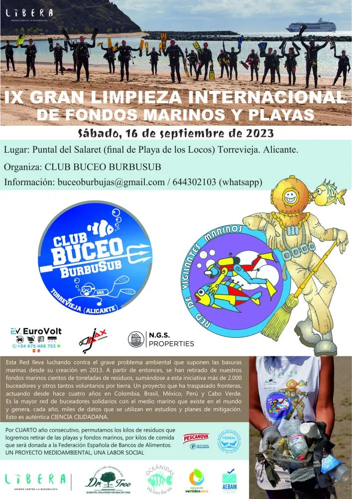 Macrolimpieza de Fondos Marinos - Proyecto Libera 1m2 contra la Basuraleza