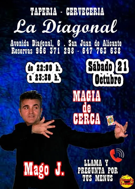Magia de Cerca con el Mago J en Cervecería La Diagonal
