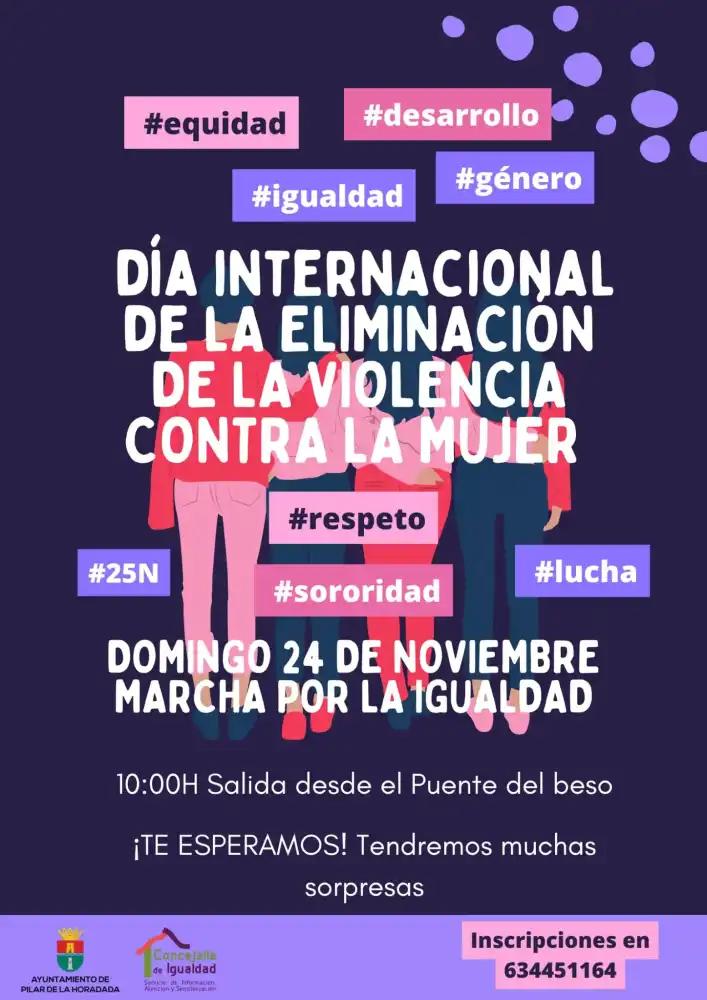 Marcha por la Igualdad con Motivo del Día Internacional de la Eliminación de la Violencia contra la Mujer