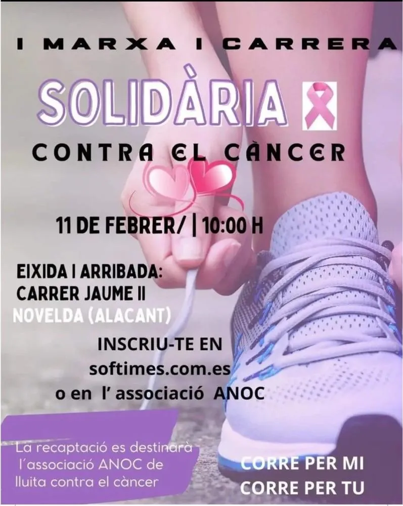 Marcha y carrera solidaria contra el cáncer