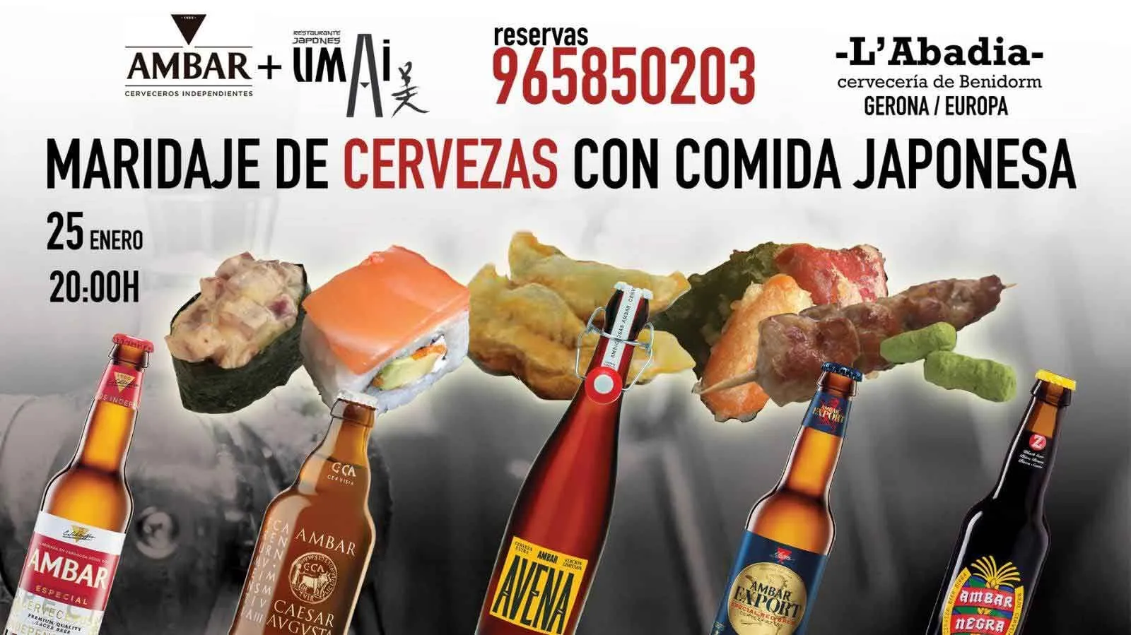 Maridaje de Cervezas con comida japonesa