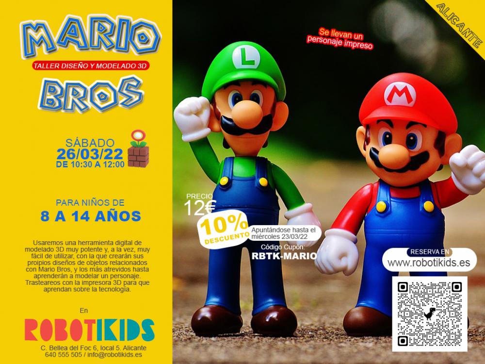 Mario Bros en RobotiKids - Taller de Diseño y Modelado 3D para niños de 8 a 14 años