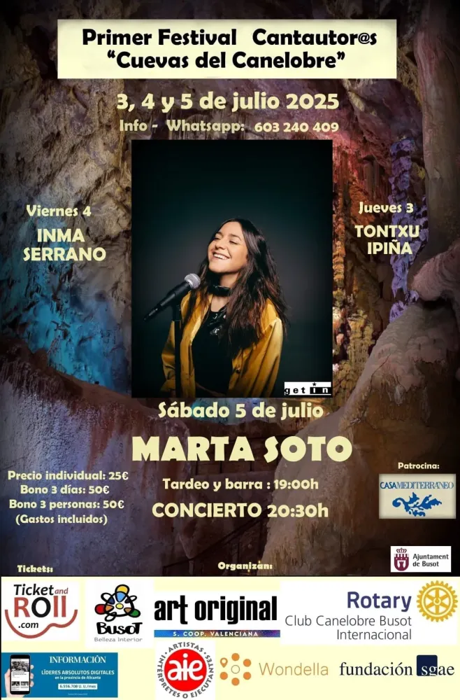 Marta Soto en concierto ► 1º Festival cantautores "Cuevas del Canelobre" 2025