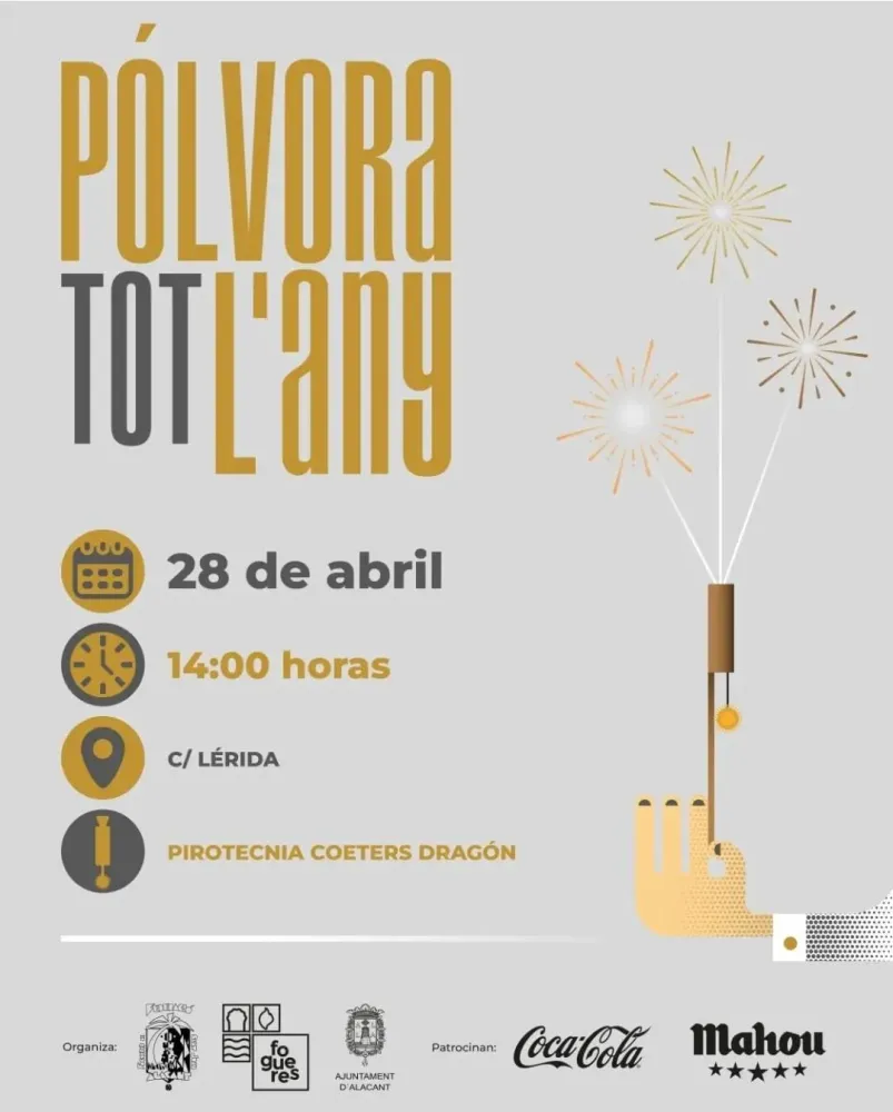 Mascletà calle Lérida de Alicante- Pólvora Tot L'Any 2024