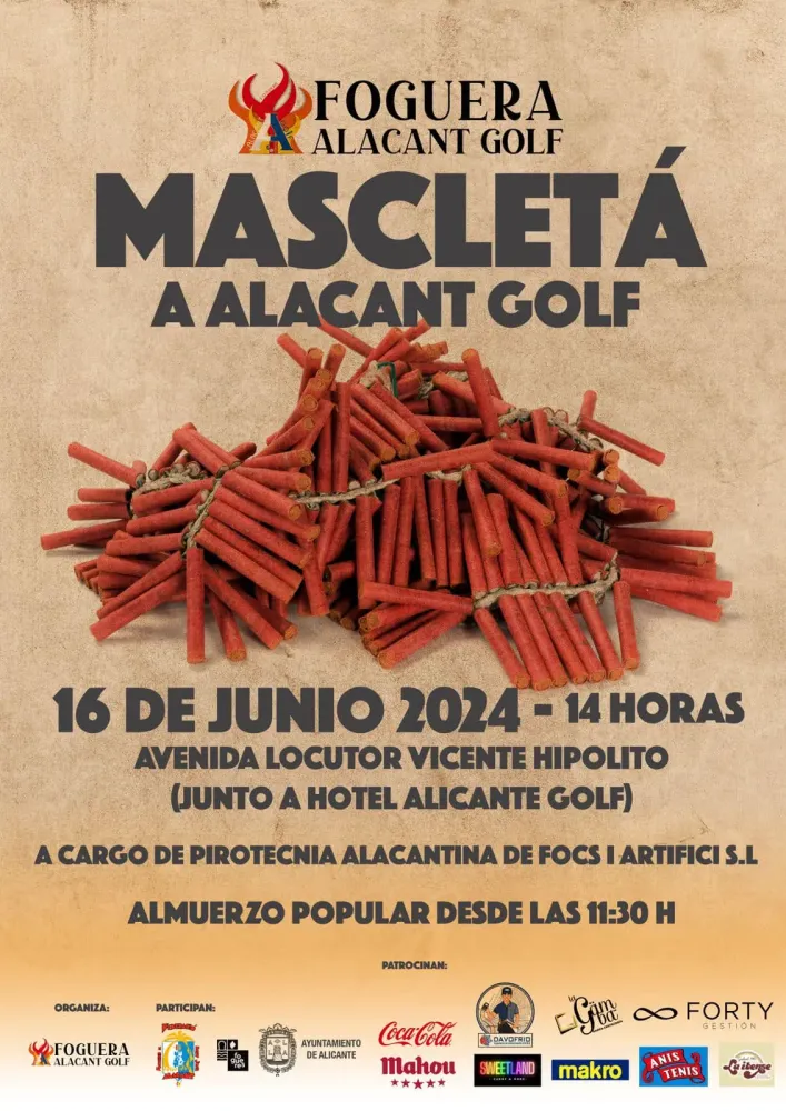 Mascletà Foguera Alacant Golf 2024