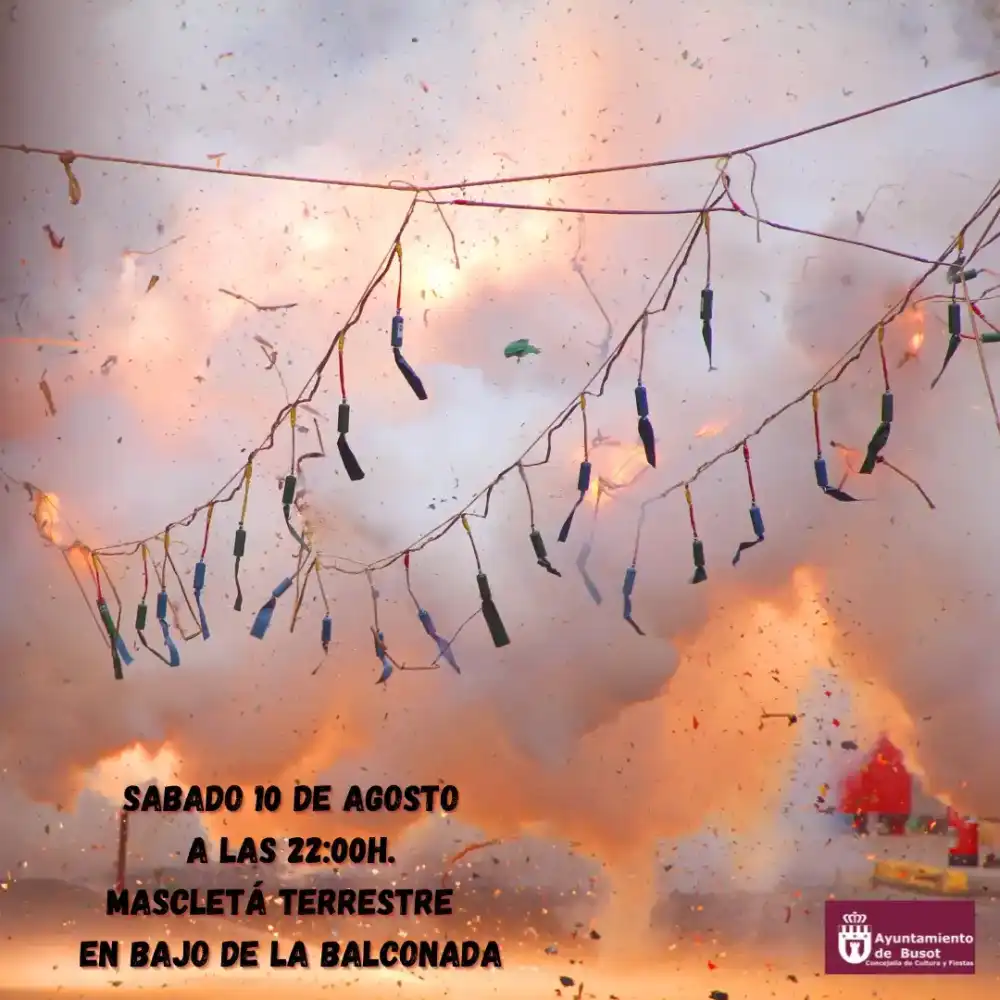 Mascletà terrestre Busot ► Fiestas de San Lorenzo Busot 2024