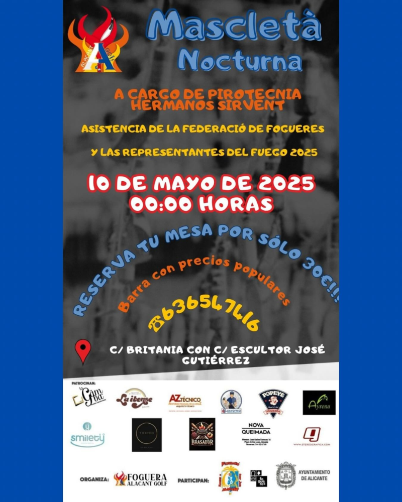 Mascletá Nocturna Foguera Alacant Golf