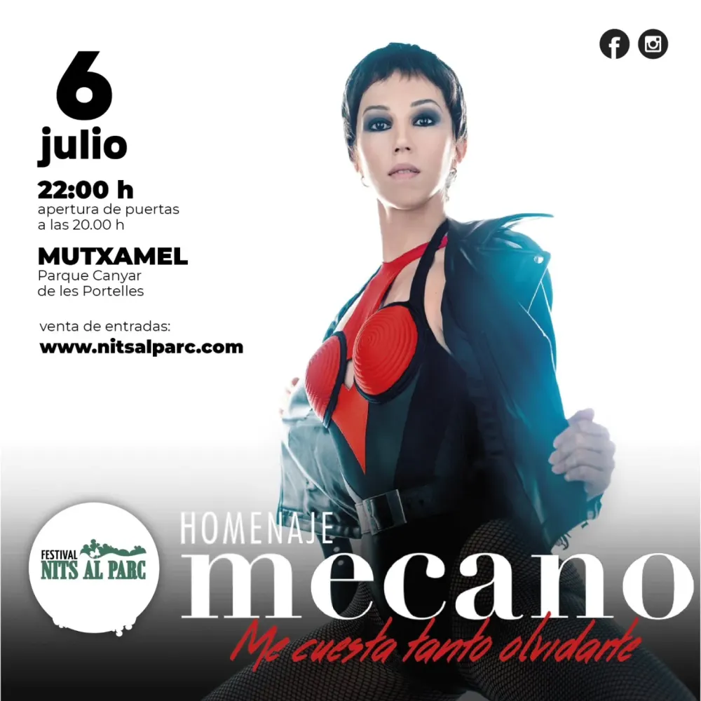 Me gusta tanto olvidarte - Homenaje a Mecano ► Nits Al Parc Mutxamel 2024