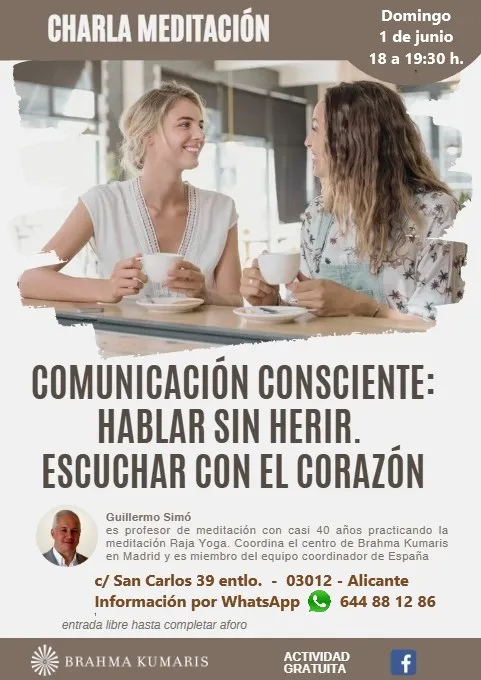 Meditación "Comunicación consciente: Hablar sin herir. Escuchar con el corazón"