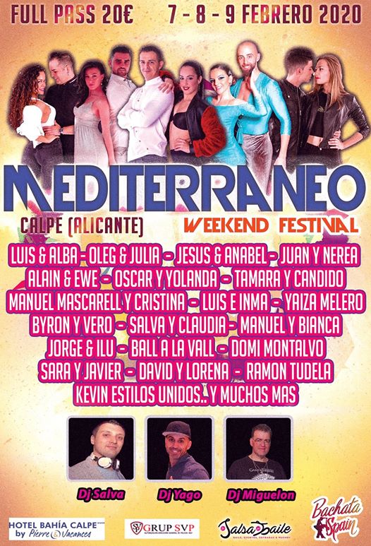 Mediterráneo Weekend Festival 2020 (Calpe-Alicante)