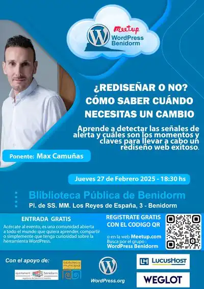 Meetup WordPress Benidorm ¿Rediseñar o no? Cómo saber cuándo necesitas un cambio