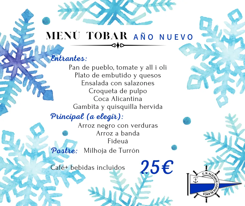 Menu Tobar Año Nuevo