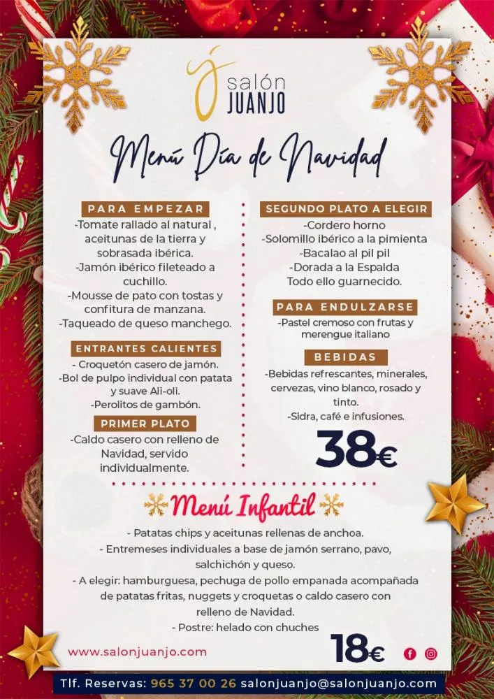 Menú Día de Navidad