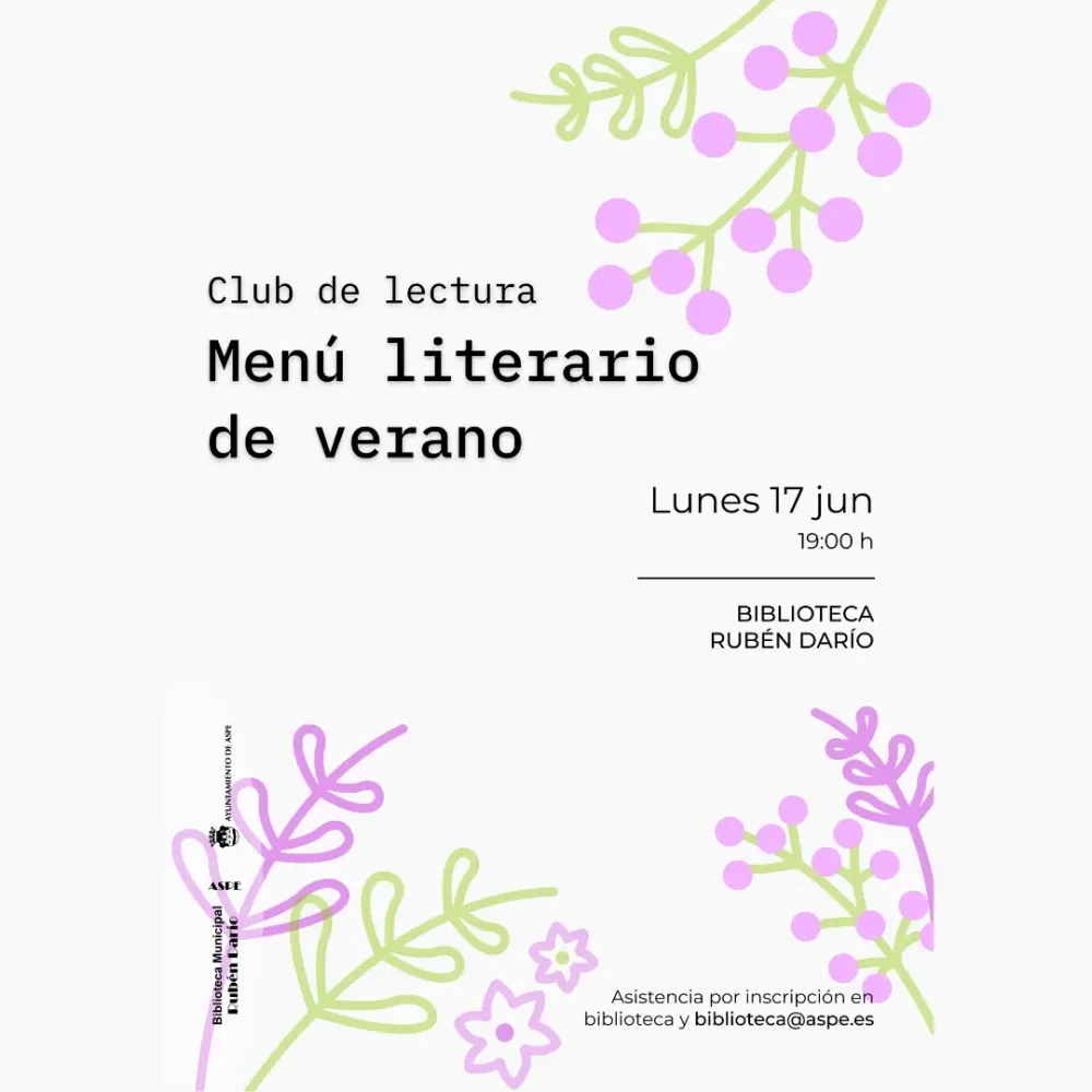 Menú literario de verano - Club de Lectura
