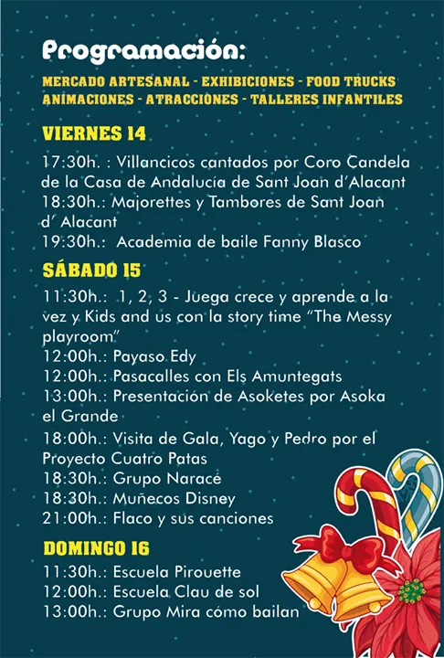 Mercado de Navidad de Sant Joan 2018 - Programación