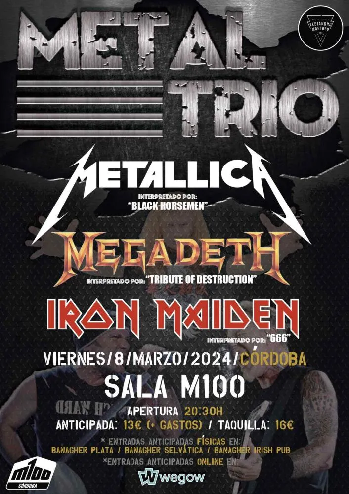 Metal Trio - Iron Maiden, Megadeth & Metallica