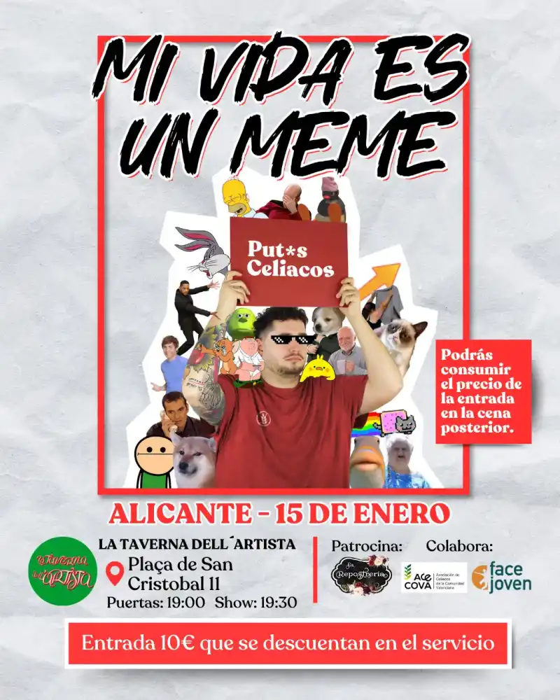 Mi Vida en un Meme la Taverna Del Artista Alicante