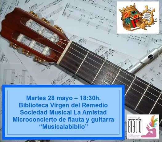 Micro concierto dúo Flauta + Guitarra. Música a la Biblio