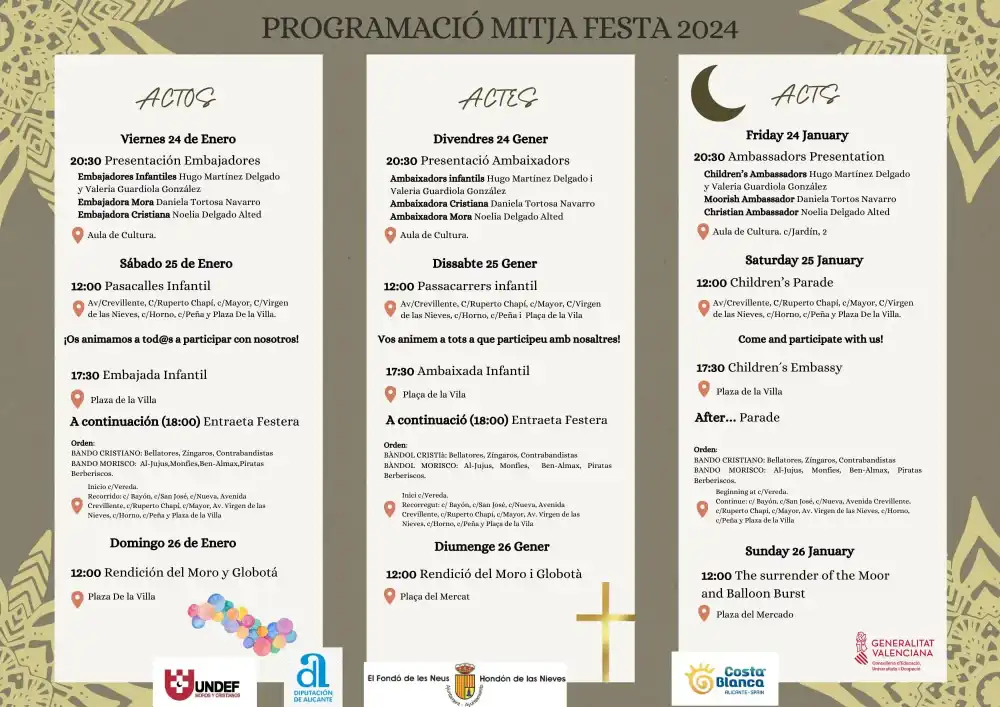 Mitja Festa Moriscos y Cristianos Hondón de las Nieves 2025