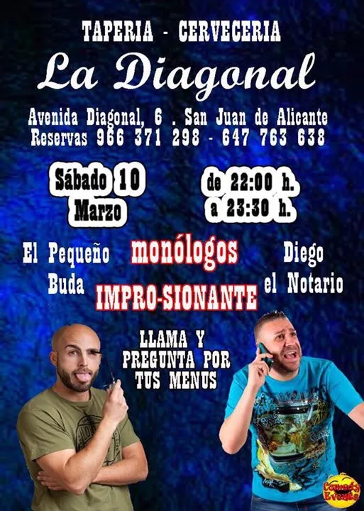 Monólogos Impro-sionante de El Pequeño Buda y Diego el Notario en La Diagonal San Juan