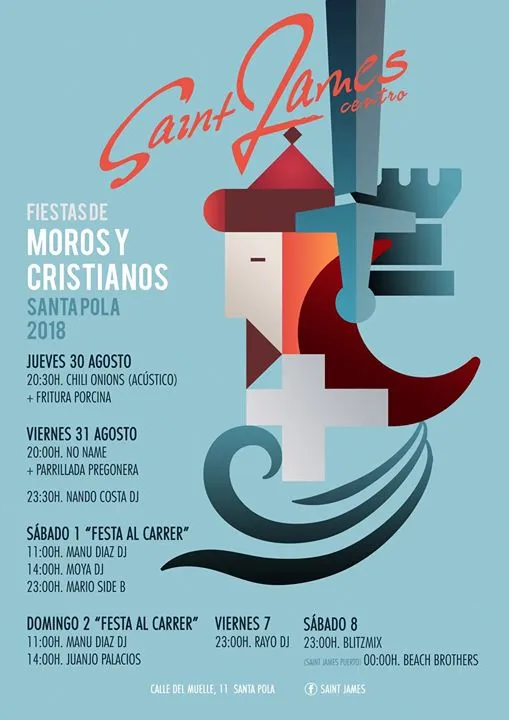 Moros y Cristianos 2018 en SaintJames Santa Pola centro