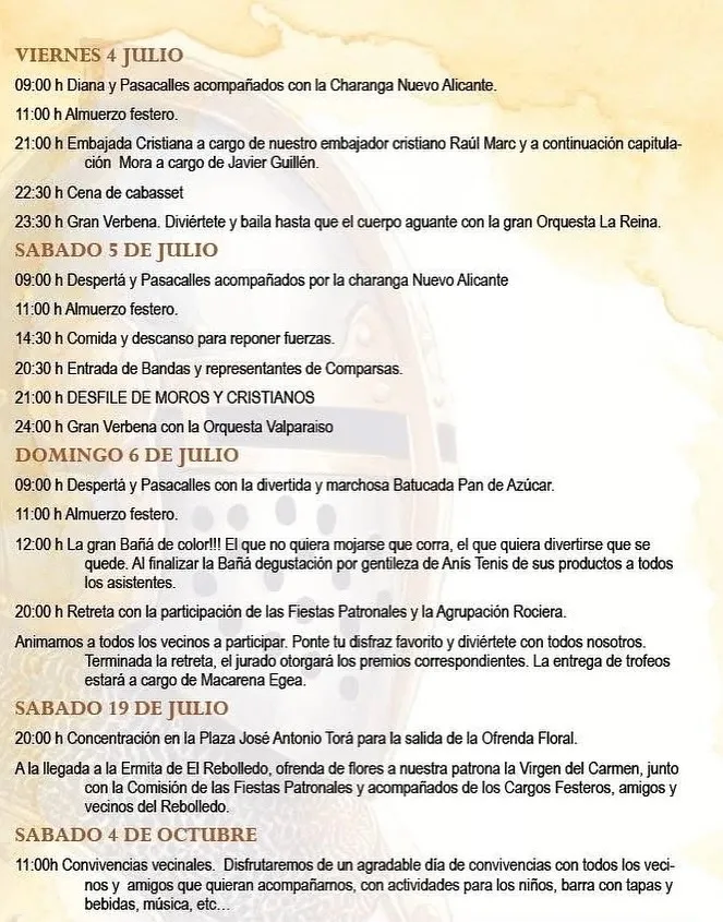Moros y Cristianos de Rebolledo 2025