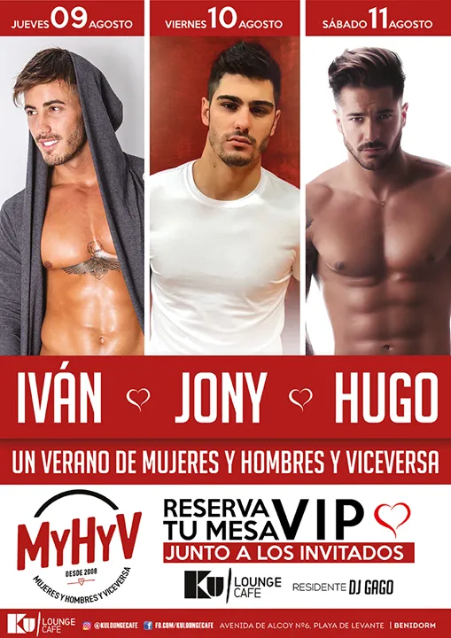 Mujeres Hombres y Viceversa en KU Lounge café - 9 10 y 11 de agosto 2018