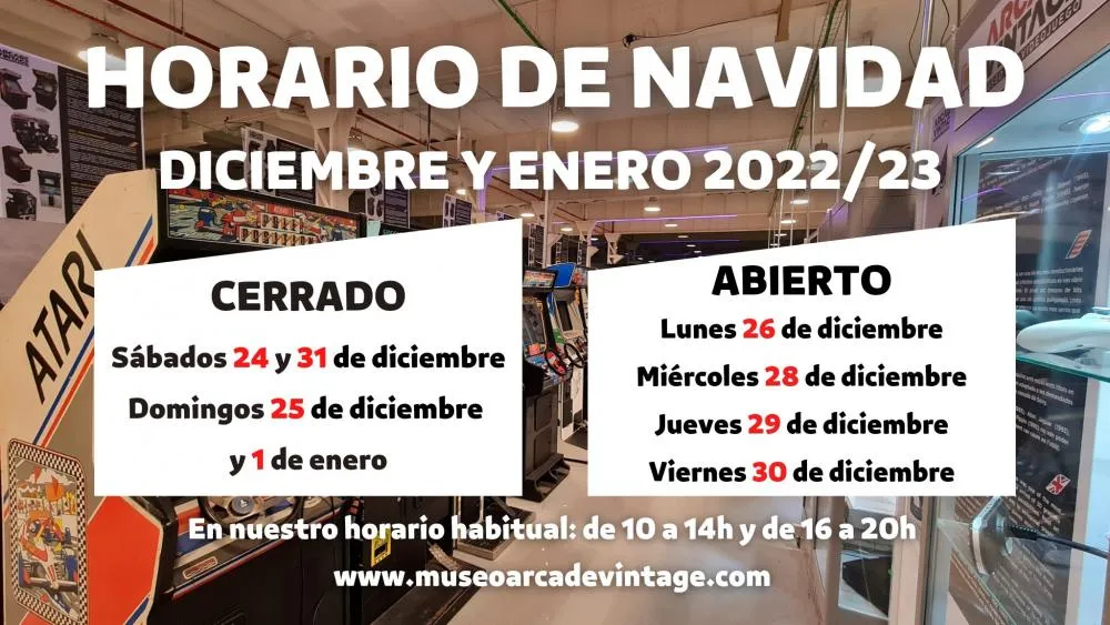 Museo Arcade Vintage en Navidad