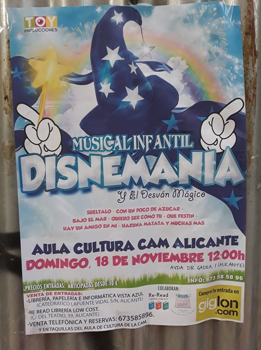 Musical Infantil Disnemanía en Alicante
