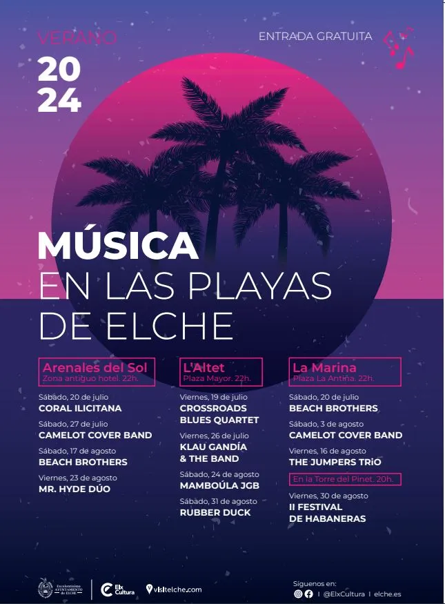 Música en las playas de Elche 2024