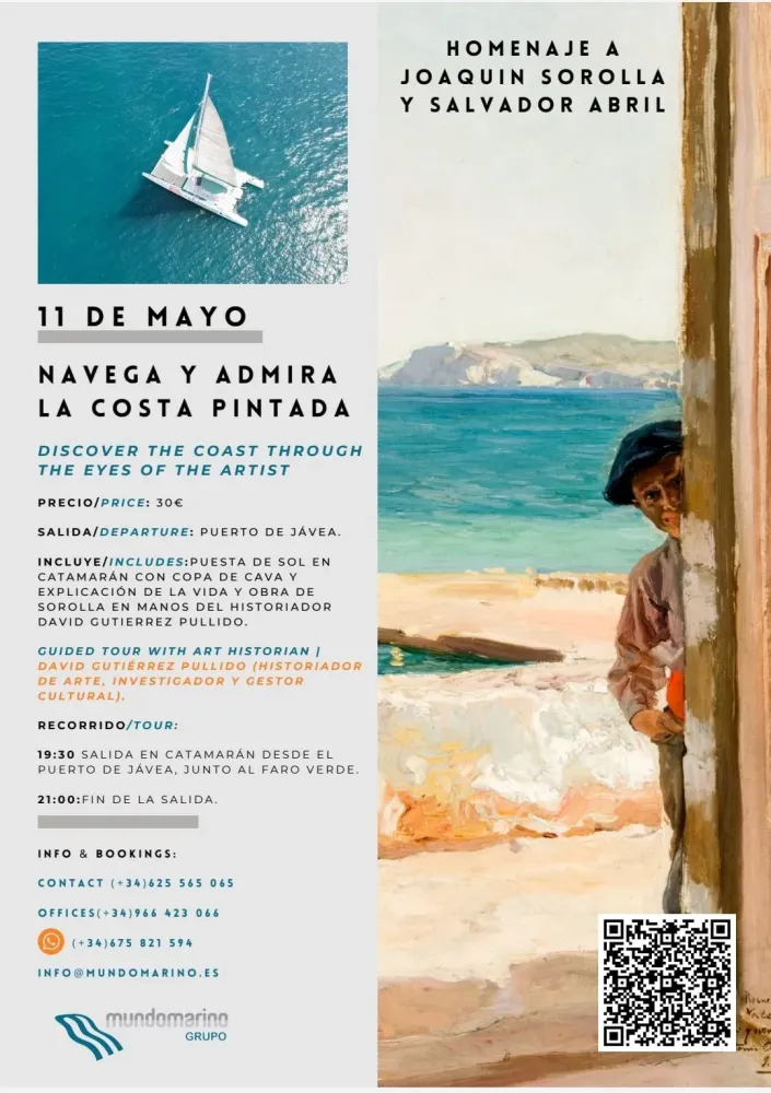 Navega y admira la costa pintada - Homenaje a Joaquín Sorolla y Salvador Abril