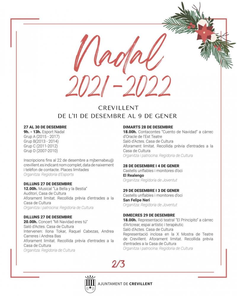 Navidad en Crevillente - 27 diciembre - 9 de enero
