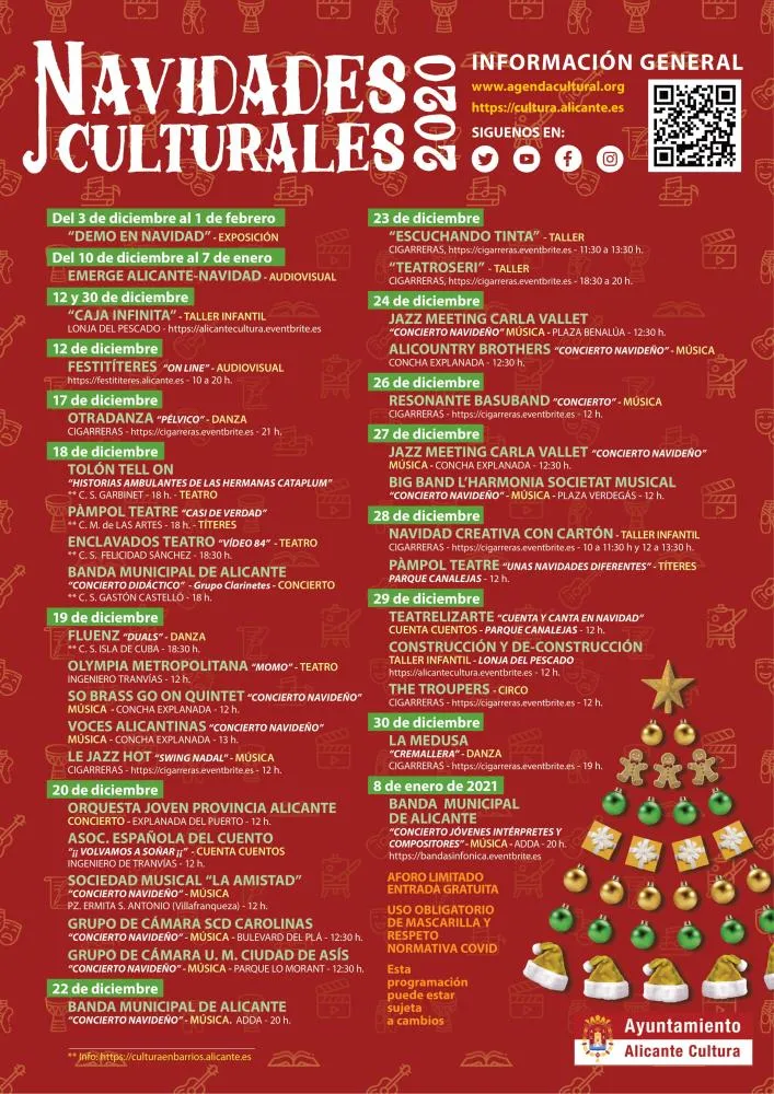 Navidades Culturales Alicante 2020