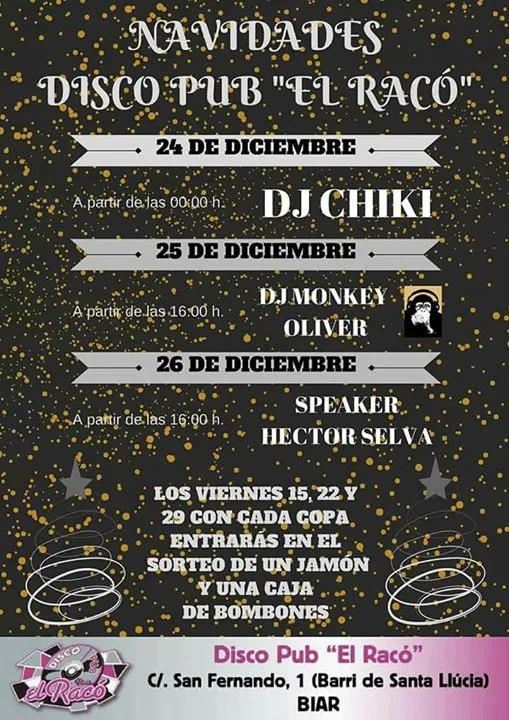 Navidades en Disco Pub El Racó