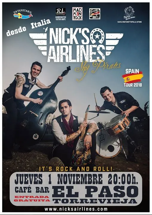 Nick's Airlines en Café Bar El Paso